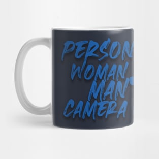 Person woman man camera tv Mug